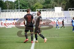 3. Liga - SV Meppen - FC Ingolstadt 04 - Alleingang zu Tor, Stefan Kutschke (30, FCI) schießt das 0:1, Jubel mit Fatih Kaya (9, FCI)