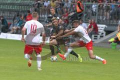 3. Fußball-Liga - Saison 2019/2020 - FC Victoria Köln - FC Ingolstadt 04 - Patrick Sussek (#37,FCI) - Marcel Gottschling (#22 Köln) - Foto: Meyer Jürgen