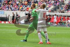 3. Liga - Fußball - KFC Uerdingen - FC Ingolstadt 04 - Maximilian Beister (10, FCI) Abschluss trifft Torwart Königshofer Lukas (KFC 1) Torchance verpasst