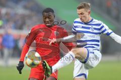 3. Fußball-Liga - Saison 2019/2020 - MSV Duisburg - FC Ingolstadt 04 - Agyemang Diawusie (#11,FCI)  - Foto: Meyer Jürgen