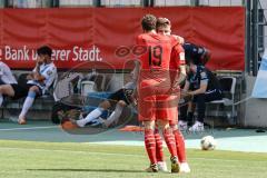 3. Liga - 1860 München - FC Ingolstadt 04 - Tor Jubel 0:2 Dennis Eckert Ayensa (7, FCI) mit Marcel Gaus (19, FCI)