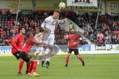 3. Liga - Fußball - SG Sonnenhof Großaspach - FC Ingolstadt 04 - Stefan Kutschke (30, FCI) Sebastian Bösel (6 SG) Julian Leist (5 SG)