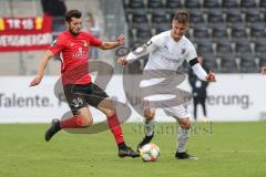 3. Liga - Fußball - SG Sonnenhof Großaspach - FC Ingolstadt 04 - Stefan Kutschke (30, FCI) Nico Jüllich (34 SG)