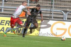 3. Fußball-Liga - Saison 2019/2020 - FC Victoria Köln - FC Ingolstadt 04 - Ganiggia Ginola Elva (#14,FCI)  - Dominik Lanius (#36 Köln) - Foto: Meyer Jürgen