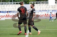 3. Liga - SV Meppen - FC Ingolstadt 04 - Tor Jubel Stefan Kutschke (30, FCI) mit Fatih Kaya (9, FCI)