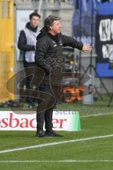 3. Fußball-Liga - Saison 2019/2020 - SV Waldhof Mannheim - FC Ingolstadt 04 - Chef-Trainer Jeff Saibene (FCI) gibt Anweisungen - Foto: Stefan Bösl