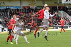 3. Liga - Fußball - SG Sonnenhof Großaspach - FC Ingolstadt 04 - Kopfballduell Nico Antonitsch (5, FCI) Stefan Kutschke (30, FCI)