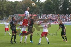 3. Fußball-Liga - Saison 2019/2020 - FC Victoria Köln - FC Ingolstadt 04 - Stefan Kutschke (#30,FCI)  kommt zu spät - Dominik Lanius (#36 Köln) - Foto: Meyer Jürgen