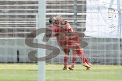 3. Liga - 1860 München - FC Ingolstadt 04 - Tor Jubel Maximilian Beister (10, FCI) mit Robin Krauße (23, FCI)