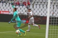 3. Fußball-Liga - Saison 2019/2020 - Bayern München II - FC Ingolstadt 04 - Der 1:1 Ausgleichstreffer durch Dennis Eckert Ayensa (#7,FCI)  - jubel - Foto: Meyer Jürgen