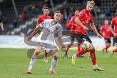 3. Liga - Fußball - SG Sonnenhof Großaspach - FC Ingolstadt 04 - Marcel Gaus (19, FCI) Korbinian Burger (4 SG)