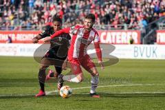 3. Liga - Würzburger Kickers - FC Ingolstadt 04 - Caniggia Ginola Elva (14, FCI) Daniel Hägele (22 Würzburg)