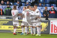 3. Liga - 1. FC Magdeburg - FC Ingolstadt 04 - Beister Maximilian (#10,FCI) mit dem 0:1 Führungstreffer - Jubel - Stefan Kutschke (#30,FCI)  - Fatih Kaya (#9,FCI) - Björn Paulsen (#4,FCI)  - Tobias Schröck (#21,FCI)  - Foto: Jürgen Meyer