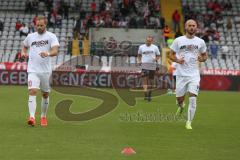 3. Fußball-Liga - Saison 2019/2020 - Bayern München II - FC Ingolstadt 04 - Die Mannschaft beim warm machen - Beister Maximilian (#10,FCI) - Nico Antonitsch (#5,FCI)  - Foto: Meyer Jürgen