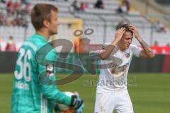 3. Fußball-Liga - Saison 2019/2020 - Bayern München II - FC Ingolstadt 04 - Dennis Eckert Ayensa (#7,FCI)  nach einer vergebenen Chance - enttäuscht - Foto: Meyer Jürgen