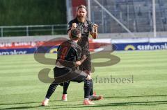 3. Liga - FSV Zwickau - FC Ingolstadt 04 - links Fatih Kaya (9, FCI) überwindet Torwart Brinkies Johannes (1 Zwickau) und Tor Jubel zum 0:1 mit Björn Paulsen (4, FCI)