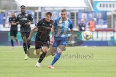 3. Liga - SV Meppen - FC Ingolstadt 04 - Dennis Eckert Ayensa (7, FCI) und Komenda Marco (6 Meppen)