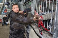 3. Liga - 1. FC Magdeburg - FC Ingolstadt 04 - Die Spieler bedanken sich bei den Fans nach dem Spiel - jubel - Fatih Kaya (#9,FCI)  - Foto: Jürgen Meyer