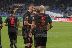 3. Liga - Fußball - Eintracht Braunschweig - FC Ingolstadt 04 - Tor Jubel 0:2 durch Nico Antonitsch (5, FCI) mit Stefan Kutschke (30, FCI)