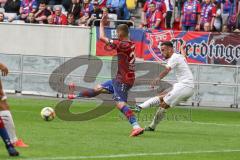 3. Liga - Fußball - KFC Uerdingen - FC Ingolstadt 04 - Flanke Fatih Kaya (9, FCI) Konrad Manuel (KFC 28) stört