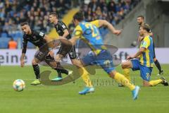 3. Liga - Fußball - Eintracht Braunschweig - FC Ingolstadt 04 - Fatih Kaya (9, FCI) Maximilian Thalhammer (6, FCI) Niko Kijewski (27 Braunschweig) Marc Pfitzner (31 Braunschweig)