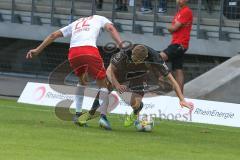 3. Fußball-Liga - Saison 2019/2020 - FC Victoria Köln - FC Ingolstadt 04 - Patrick Sussek (#37,FCI) - Marcel Gottschling (#22 Köln) - Foto: Meyer Jürgen