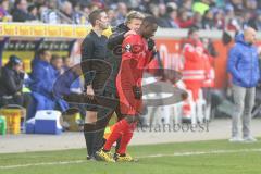 3. Fußball-Liga - Saison 2019/2020 - MSV Duisburg - FC Ingolstadt 04 - Agyemang Diawusie (#11,FCI)  wird eingewechselt - Foto: Meyer Jürgen