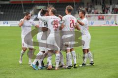 3. Liga - Fußball - SG Sonnenhof Großaspach - FC Ingolstadt 04 - Tor Jubel 1:3 Dennis Eckert Ayensa (7, FCI)