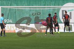 3. Fußball-Liga - Saison 2019/2020 - FC Victoria Köln - FC Ingolstadt 04 - Der 0.2 Führungstreffer - Torwart Fabijan Buntic (#24,FCI)  - Foto: Meyer Jürgen
