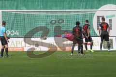 3. Fußball-Liga - Saison 2019/2020 - FC Victoria Köln - FC Ingolstadt 04 - Der 0.2 Führungstreffer - Torwart Fabijan Buntic (#24,FCI)  - Foto: Meyer Jürgen