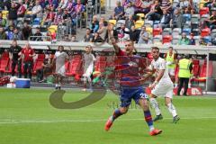 3. Liga - Fußball - KFC Uerdingen - FC Ingolstadt 04 - rechts Fatih Kaya (9, FCI) trifft zum 0:2, Jubel Tor dreht sich um, Konrad Manuel (KFC 28) meckert