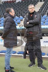 3. Liga - 1. FC Magdeburg - FC Ingolstadt 04 - Sportdirektor Michael Henke (FCI)  und Franz Spitzauer im Gespräch - Foto: Jürgen Meyer