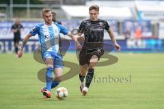 3. Liga - SV Meppen - FC Ingolstadt 04 - Dennis Eckert Ayensa (7, FCI) und Komenda Marco (6 Meppen)