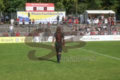 3. Fußball-Liga - Saison 2019/2020 - FC Victoria Köln - FC Ingolstadt 04 - Björn Paulsen (#4,FCI)  geht allein auf die Fans zu - Foto: Meyer Jürgen