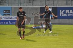 3. Liga - Chemnitzer FC - FC Ingolstadt 04 - Spiel ist aus, 0:1, Schanzer erschöpft, Maximilian Thalhammer (6, FCI) Nico Antonitsch (5, FCI)