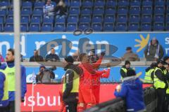 3. Fußball-Liga - Saison 2019/2020 - MSV Duisburg - FC Ingolstadt 04 - Dennis Eckert Ayensa (#7,FCI)  trifft zum 0:1 Führngstreffer - jubel - Foto: Meyer Jürgen