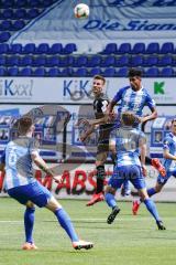 3. Liga - SV Meppen - FC Ingolstadt 04 - Kopfball hoch, Stefan Kutschke (30, FCI) Egerer Florian (16 Meppen) Komenda Marco (6 Meppen)