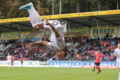 3. Liga - Fußball - SG Sonnenhof Großaspach - FC Ingolstadt 04 - Tor Jubel zum 1:5, Caniggia Ginola Elva (14, FCI) mit Salto