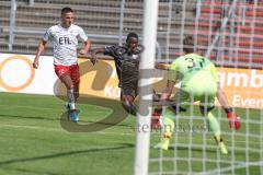 3. Fußball-Liga - Saison 2019/2020 - FC Victoria Köln - FC Ingolstadt 04 - Agyemang Diawusie (#11,FCI)  - Marcel Gottschling (#22 Köln) - Daniel Mesenhöler Torwart (#37 Köln) - Foto: Meyer Jürgen