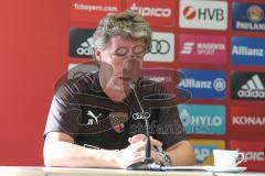 3. Fußball-Liga - Saison 2019/2020 - Bayern München II - FC Ingolstadt 04 - Chef-Trainer Jeff Saibene (FCI) bei der Pressekonferenz - Foto: Meyer Jürgen