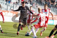 3. Liga - Würzburger Kickers - FC Ingolstadt 04 - Thomas Keller (27, FCI) Luke Hemmerich (21 Würzburg)