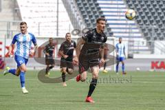 3. Liga - SV Meppen - FC Ingolstadt 04 - Alleingang zu Tor, Stefan Kutschke (30, FCI) schießt das 0:1, Jubel, Andermatt Nicolas (25 Meppen) kommt nicht nach