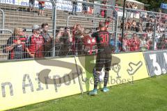 3. Fußball-Liga - Saison 2019/2020 - FC Victoria Köln - FC Ingolstadt 04 - Stefan Kutschke (#30,FCI)  spricht mit den Fans - Foto: Meyer Jürgen