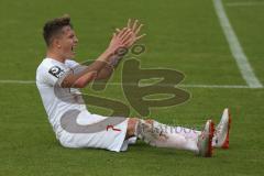 3. Fußball-Liga - Saison 2019/2020 - Bayern München II - FC Ingolstadt 04 - Dennis Eckert Ayensa (#7,FCI)   enttäuscht nach dem Spiel -  Foto: Meyer Jürgen