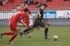 3. Liga - Hallescher FC - FC Ingolstadt 04 - Dennis Eckert Ayensa (7, FCI) Landgraf Niklas (31 Halle)