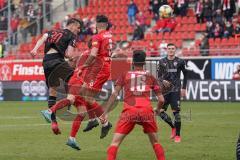 3. Liga - Hallescher FC - FC Ingolstadt 04 - Stefan Kutschke (30, FCI) Bahn Bentley Baxter (7 Halle) Papadopoulos Antonios (8 Halle) Mast Dennis (16 Halle)