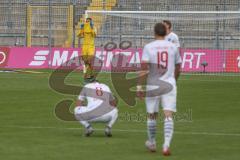 3. Fußball-Liga - Saison 2019/2020 - Bayern München II - FC Ingolstadt 04 - Torwart Fabijan Buntic (#24,FCI)  enttäuscht nach dem Spiel - Foto: Meyer Jürgen