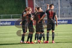 3. Liga - FSV Zwickau - FC Ingolstadt 04 - Tor 0:1 Jubel Fatih Kaya (9, FCI) mit Björn Paulsen (4, FCI) Stefan Kutschke (30, FCI) Maximilian Beister (10, FCI) Marcel Gaus (19, FCI)