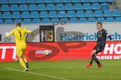 3. Liga - Chemnitzer FC - FC Ingolstadt 04 - Stefan Kutschke (30, FCI) Torwart Jakubov Jakub (1 Chemnitz)