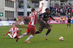 3. Liga - Würzburger Kickers - FC Ingolstadt 04 - Sebastian Schuppan (27 Würzburg) Frederic Ananou (2, FCI)